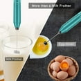 Milk Frother Wand Drink Mixer - Handheld Milk Frother Electric Whisk - Easy-Clean Stainless Steel Frother Wand & Mini Blender - Electric Coffee Frother for Milk Coffee Lattes