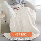 Electric Heated Blanket 100"×90" Flannel Blanket King Size with 10 Heating Levels & 8 Hours Auto Off Fast Heating, Beige