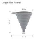 Kitchen Funnel Set Silicone Foldable Funnel Kitchen Gadgets Canning Food Funnel for Wide Mouth Jar Large Medium Small 4 Pack