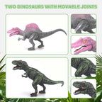 Dinosaur Toys with 22 Realistic Dinosaur Figures&Activity Play Mat, Dinosaur Play Set Gift for Kids Toddler Toy Age 3-7