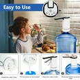 Uncahome Water Pump for 5 Gallon Bottle, Rechargeable Portable Electric Water Bottle Dispenser, Foldable Automatic Water Jug Pump for for Home, Office & Camping (White)