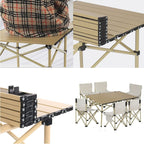 COWIN Folding Camping Table Portable Lightweight Small Beach Table 37.4x22.4x 19.7 in Outdoor for Cooking Beach Hiking Fishing BBQ