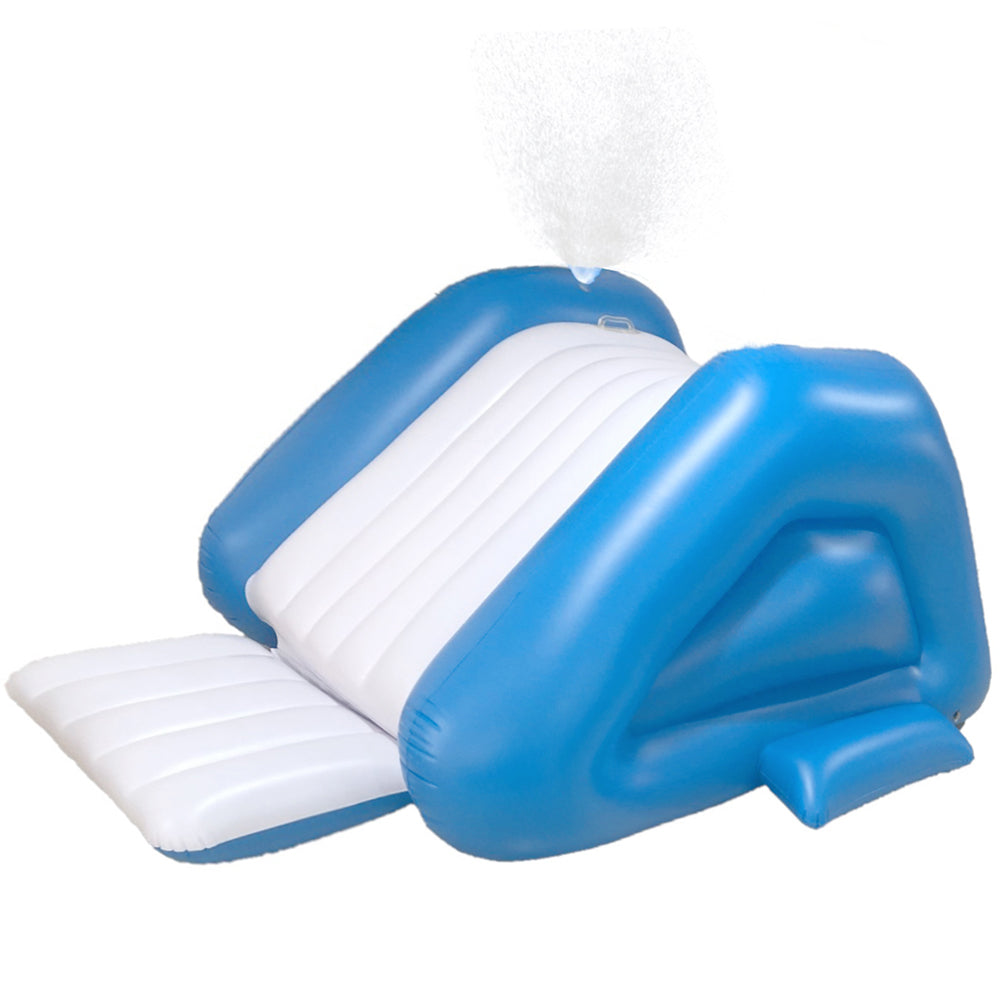 Uncahome Inflatable Water Pool Slide,9.5x4.5x3.6FT Blow Up Pool Waterslide for Kids & Adults,Ages 6 & Up,Blue
