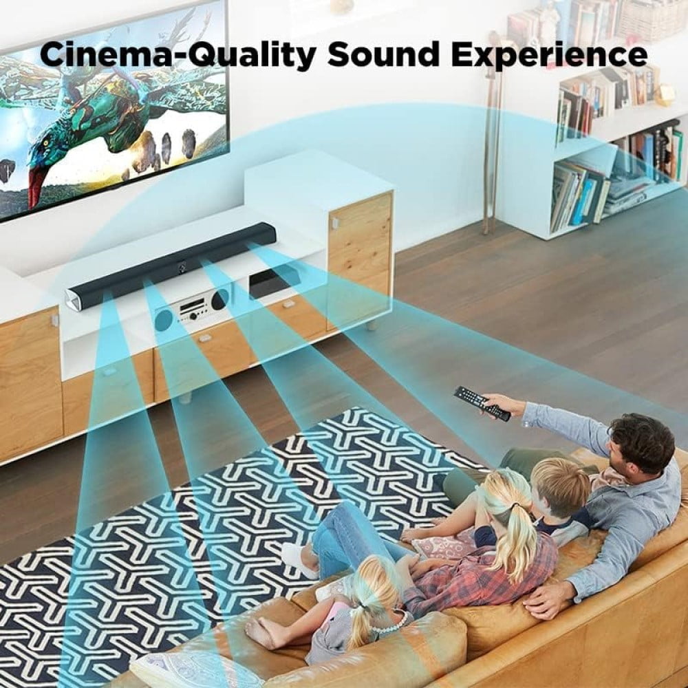 COWIN Sound Bar for TV Speaker Soundbar Bluetooth & Wired 2-in-1 Detachable Wall Mountable Home Audio Theater (BT5.0/Optical/AUX/Remote) 32 inch