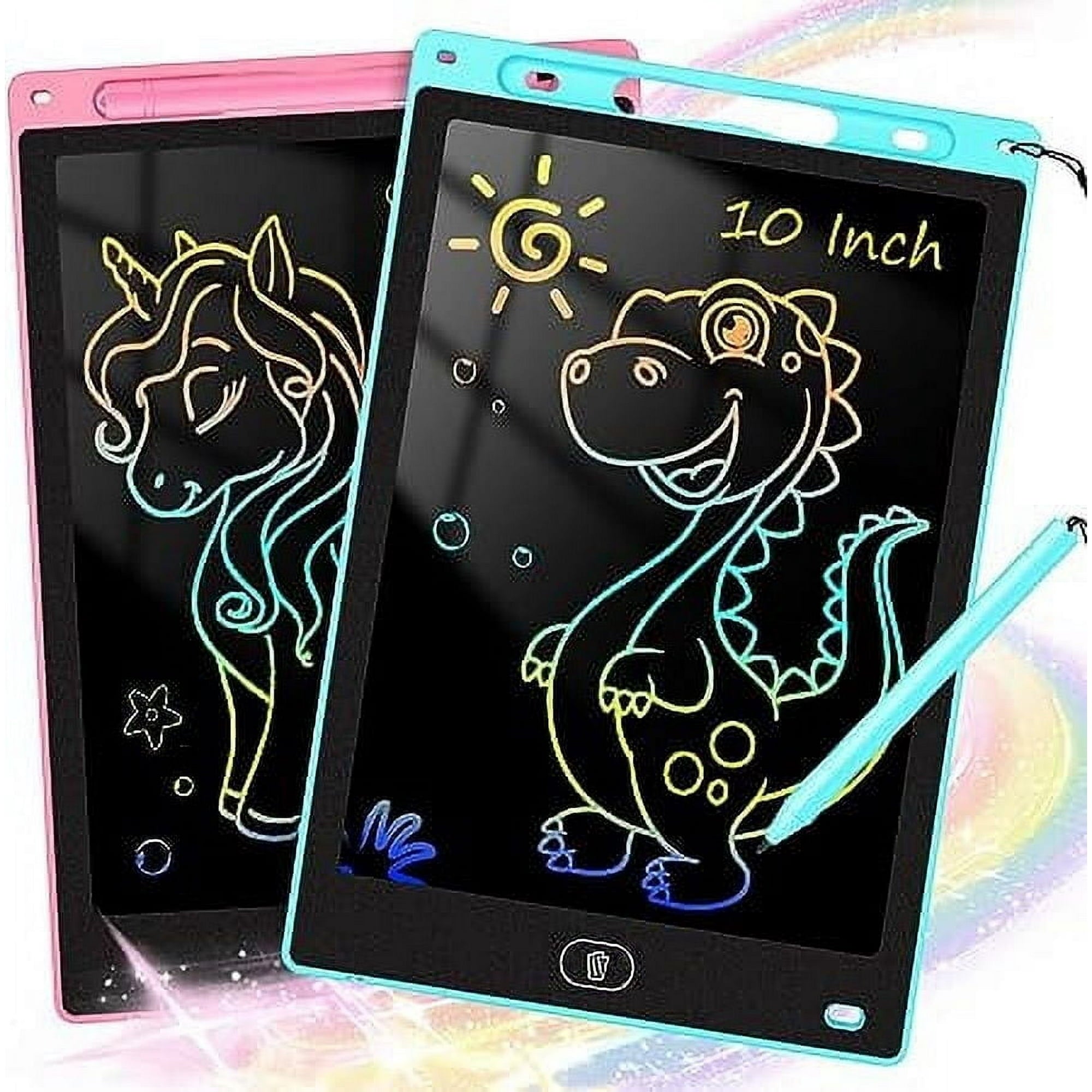 2 Pack LCD Writing Tablet for Kids 10 inch,Doodle Board, Electronic Drawing Tablet Drawing Pads, Preschool Toys for Baby Girl Boy GiftsEducational Birthday Gift for 3-8 Years Old Kids
