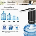 Uncahome Water Pump for 5 Gallon Bottle, Rechargeable Portable Electric Water Bottle Dispenser, Foldable Automatic Water Jug Pump for for Home, Office & Camping (Black)
