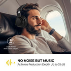 COWIN Bluetooth Headphones Noise Cancelling Headphones Wireless & Wired over Ear with Microphone for TV PC