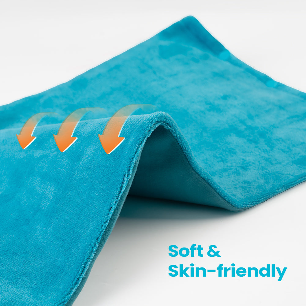 12" x 24" Heating Pad for Back Neck and Shoulder with Washable Removable Soft Cover,3 Heat Settings,Auto Shut off,Blue