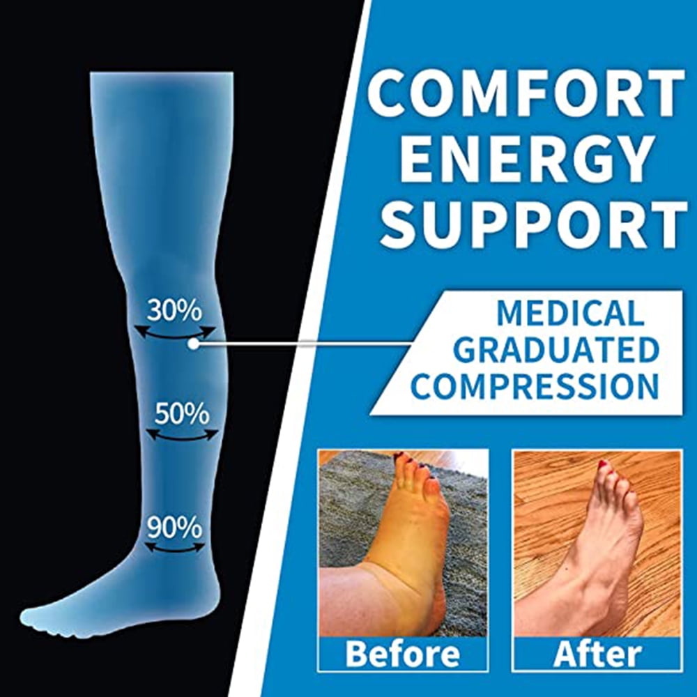 Silensys 5 pairs Gradual Compression Sports Nylon Socks, Waterproof and Sweat Proof, Fast Drying