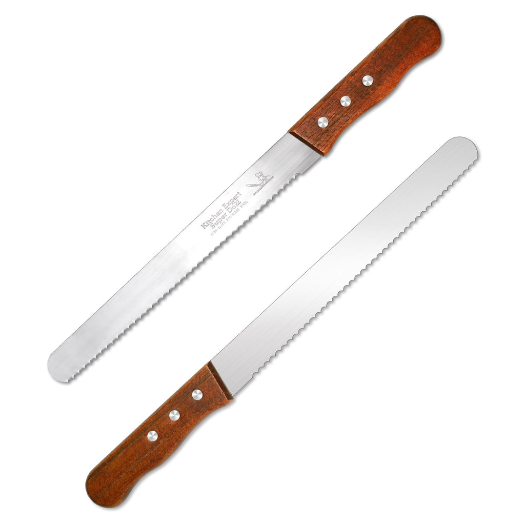 10 inch Bread Knife Serrated Knife Sharp Wavy Edge Bread Cutter Stainless Steel for Slicing Homemade Bread Bagels Cake