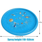 Aedavey 67" Sprinkler Splash Pad Sprinkler Pool Play Mat Inflatable Outdoor Water Toys for Baby Children Pet