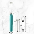 Milk Frother Wand Drink Mixer - Handheld Milk Frother Electric Whisk - Easy-Clean Stainless Steel Frother Wand & Mini Blender - Electric Coffee Frother for Milk Coffee Lattes