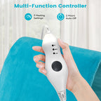 12" x 24" Heating Pad for Back Neck and Shoulder with Washable Removable Soft Cover,3 Heat Settings,Auto Shut off,Blue