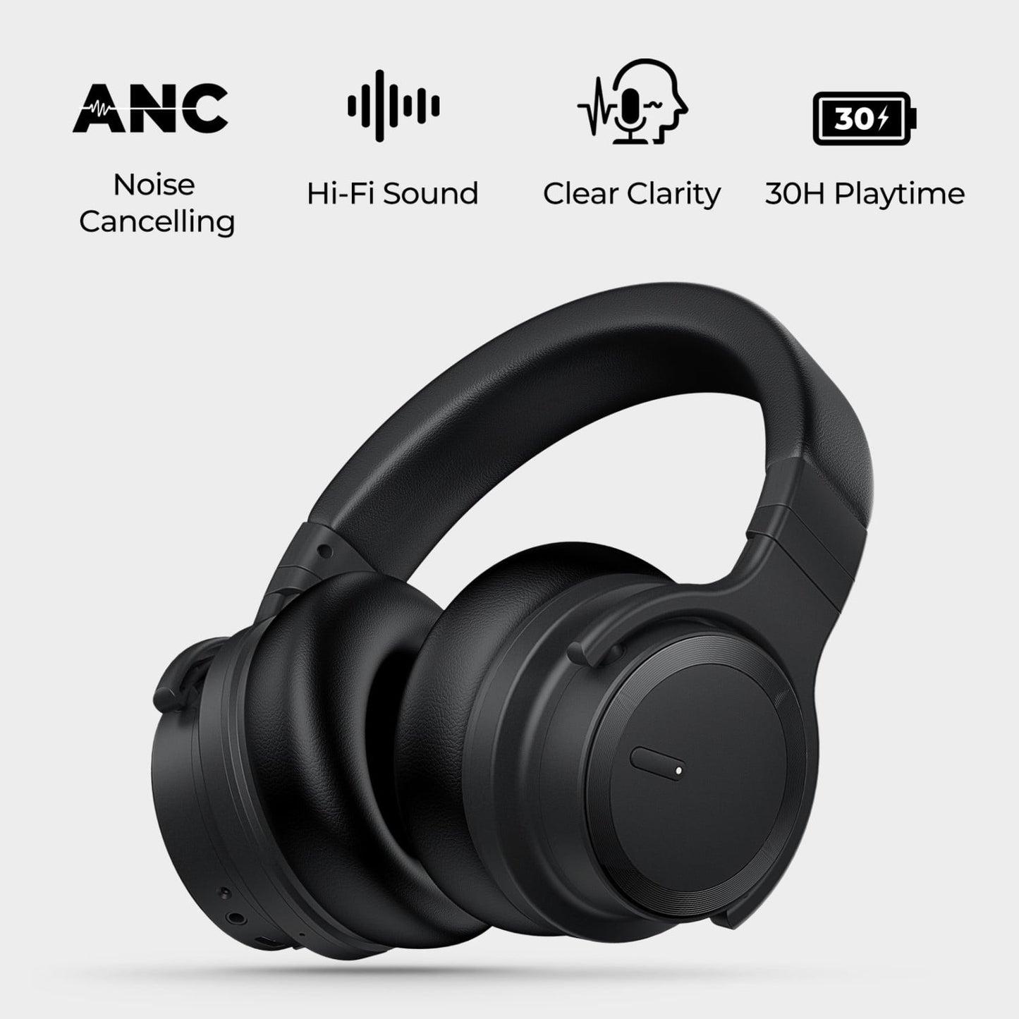 COWIN Bluetooth Headphones Noise Cancelling Headphones Wireless & Wired over Ear with Microphone for TV PC