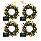 4 Pack Christmas Tree String Lights Christmas Fairy Lights Warm White LED with 8 Modes Battery Operated Indoor Outdoor Waterproof Lights