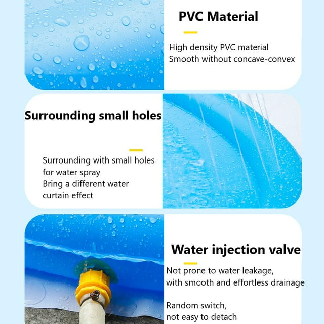 Aedavey 67" Sprinkler Splash Pad Sprinkler Pool Play Mat Inflatable Outdoor Water Toys for Baby Children Pet
