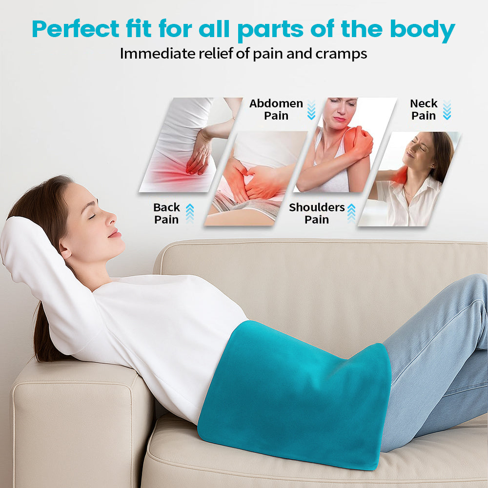 12" x 24" Heating Pad for Back Neck and Shoulder with Washable Removable Soft Cover,3 Heat Settings,Auto Shut off,Blue