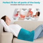 12" x 24" Heating Pad for Back Neck and Shoulder with Washable Removable Soft Cover,3 Heat Settings,Auto Shut off,Blue