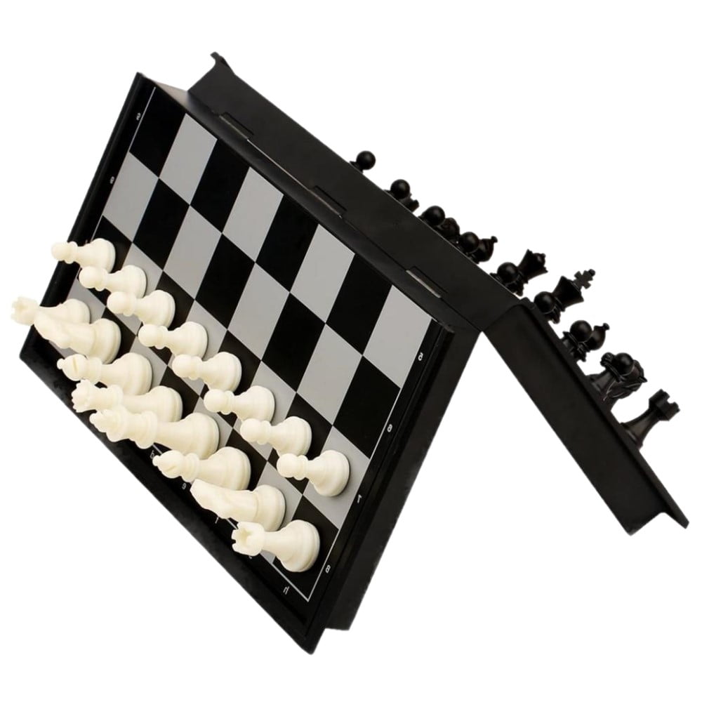 Magnetic Chess Set with Folding Chess Board 15" Foldable Chess Sets Travel Board Games for Kids and Adults