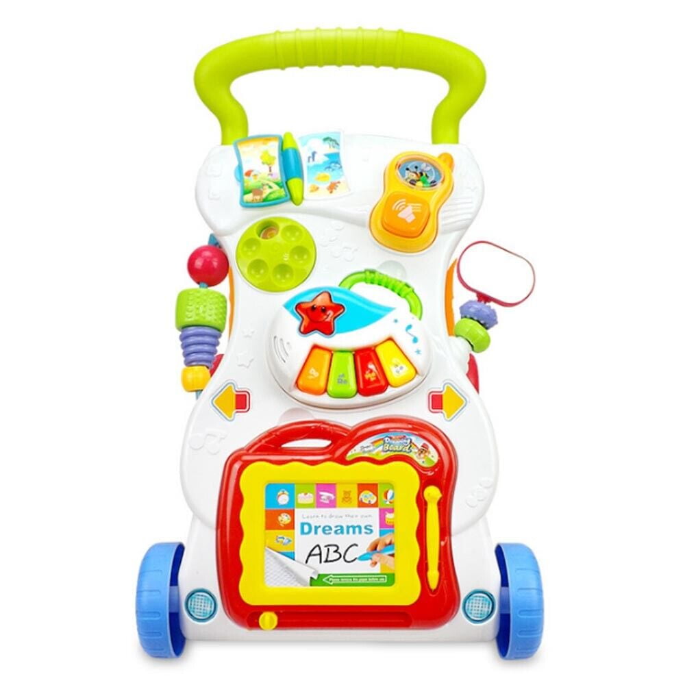 SwFoer Baby Push Walker Sit to Stand Toddler Learning Walker Walking Toys for 6 9 12 18 24 Months