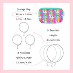 66 Pcs Charm Bracelet Making Kit, DIY Jewelry Making Kit with Pendant Charms Kit and Elastic Strings Crafts Gifts Set for Girls
