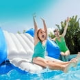 Uncahome Inflatable Water Slide for Pool,Inflatable Pool Slide with Built in Sprayers and Weighted Base for Stability, 9.5x4.5x3.6’’ Blow Up Waterslide for Kids & Adults,Ages 6 & Up,Blue