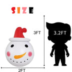Silensys 3FT Christmas Inflatable Snowman Foldable Outdoor Decoration with Rotating LED Lights for Home Lawn Courtyard Christmas Decorations