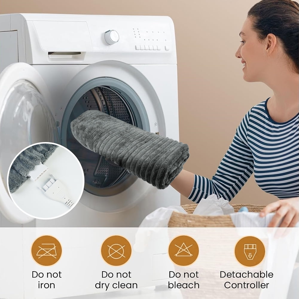 Heating Pad for Back Pain Relief, 33"x17" Heating Pads with 6 Heat Settings, Auto Shut Off,Electric Heating Pad for Neck and Shoulder, Grey