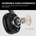 Cowin Hybrid Active Noise Cancelling Headphones Wireless Over Ear Bluetooth Headphones Wireless Headphones with Deep Bass, Clear Calls, Comfortable Fit, 30H, Bluetooth 5.2