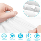 EVA Rain Poncho for Adults, 2 Pack Reusable Raincoat with Hoods and Sleeves, White