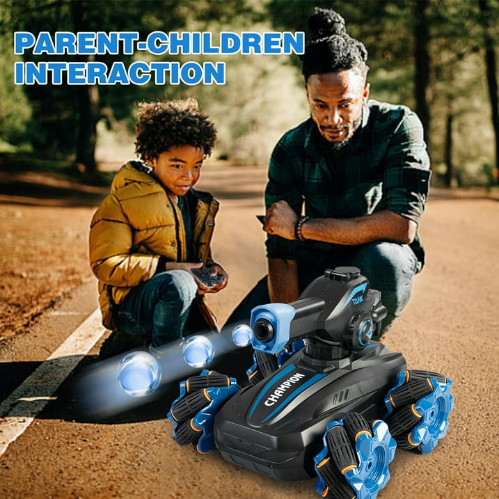 RC Tank Remote Control Car Stunt Car Gesture Sensing for Kids 4WD All Terrain 360°Rotating Fun Outdoor Toys Creative Gift