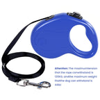 Retractable Dog Leash 16ft Heavy Duty Pet Walking Leash with Anti-Slip Handle Hand Brake Blue