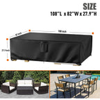 SwFoer Patio Furniture Covers Waterproof Outdoor Couch Sectional Sofa Set Cover 126in x 63in x 28in