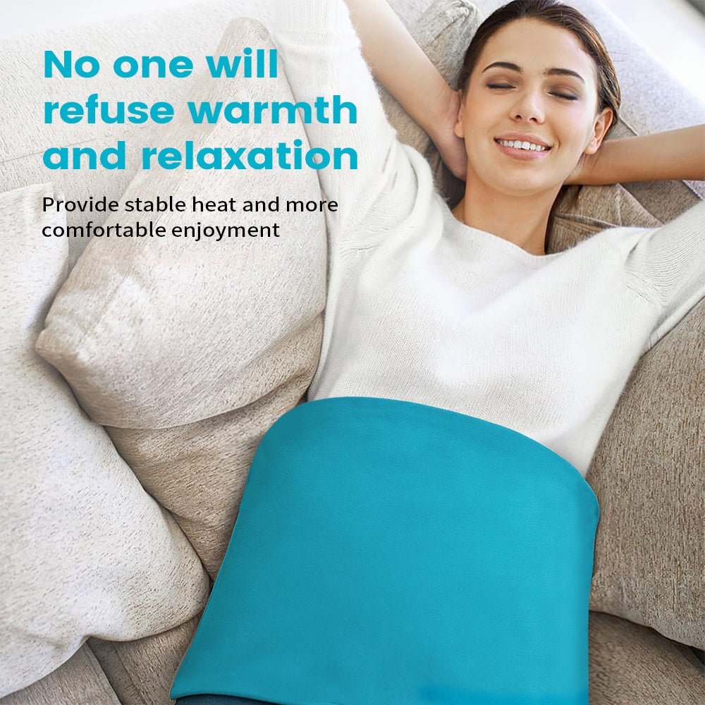 12" x 24" Heating Pad for Back Neck and Shoulder with Washable Removable Soft Cover,3 Heat Settings,Auto Shut off,Blue