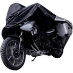 Motorcycle Cover, Waterproof Motorcycle Cover All Weather Outdoor Protection,Oxford , Fit for Length 96" Motors, Blak and Silver