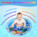 Swtroom Tummy Time Water Mat, Water Play Mat for Babies Inflatable Activity Center, Infant Baby Water Mat for Newborn Infant Toddler Boy Girl, Promote Baby's Growth