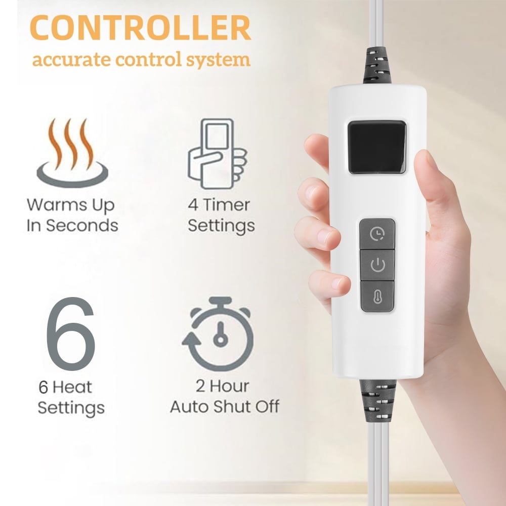 Heating Pad for Back Pain Relief, 33"x17" Heating Pads with 6 Heat Settings, Auto Shut Off,Electric Heating Pad for Neck and Shoulder, Grey