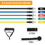 Swtroom Resistance Bands Set Exercise Bands with Handles Heavy Resistance Training Physical Therapy Home Workouts