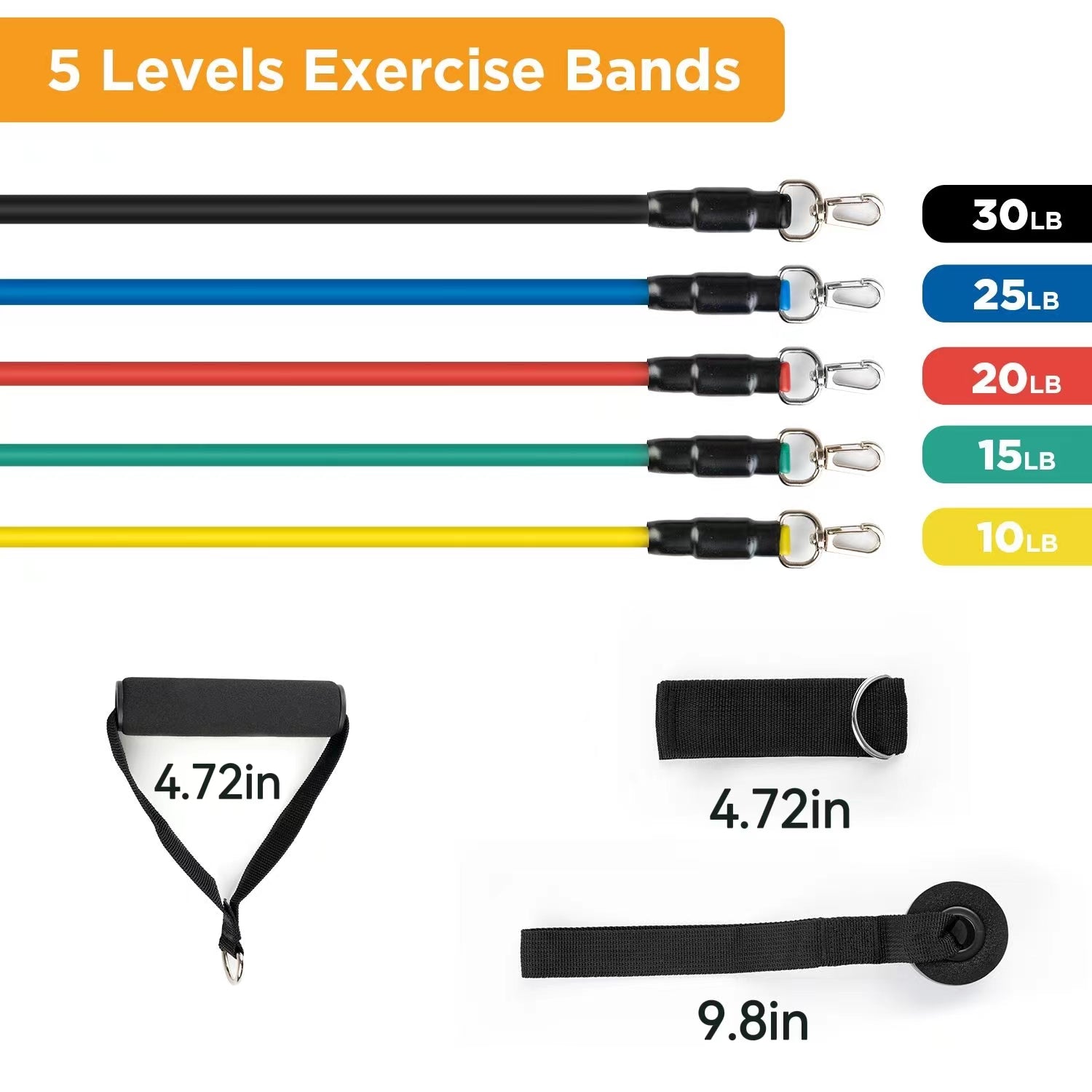 Swtroom Resistance Bands Set Exercise Bands with Handles Heavy Resistance Training Physical Therapy Home Workouts