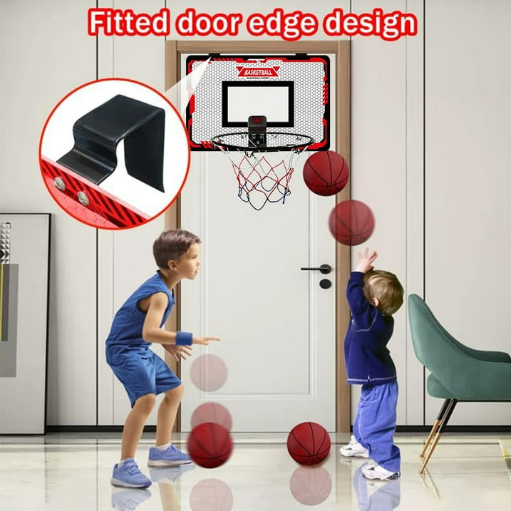 Indoor Basketball Hoop Basketball Hoop Indoor Automatic Scoring Electronic Scoreboard with 3 Balls Basketball Toy for Kids