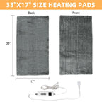 Heating Pad for Back Pain Relief, 33"x17" Heating Pads with 6 Heat Settings, Auto Shut Off,Electric Heating Pad for Neck and Shoulder, Grey