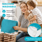 12" x 24" Heating Pad for Back Neck and Shoulder with Washable Removable Soft Cover,3 Heat Settings,Auto Shut off,Blue