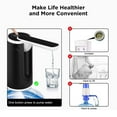 COWIN Water Bottle Dispenser Portable Electric Water Bottle Pump, Automatic Drinking Water Bottle Pump for Universal 5 Gallon Bottle, for Home Kitchen Office Outdoor Use, Black