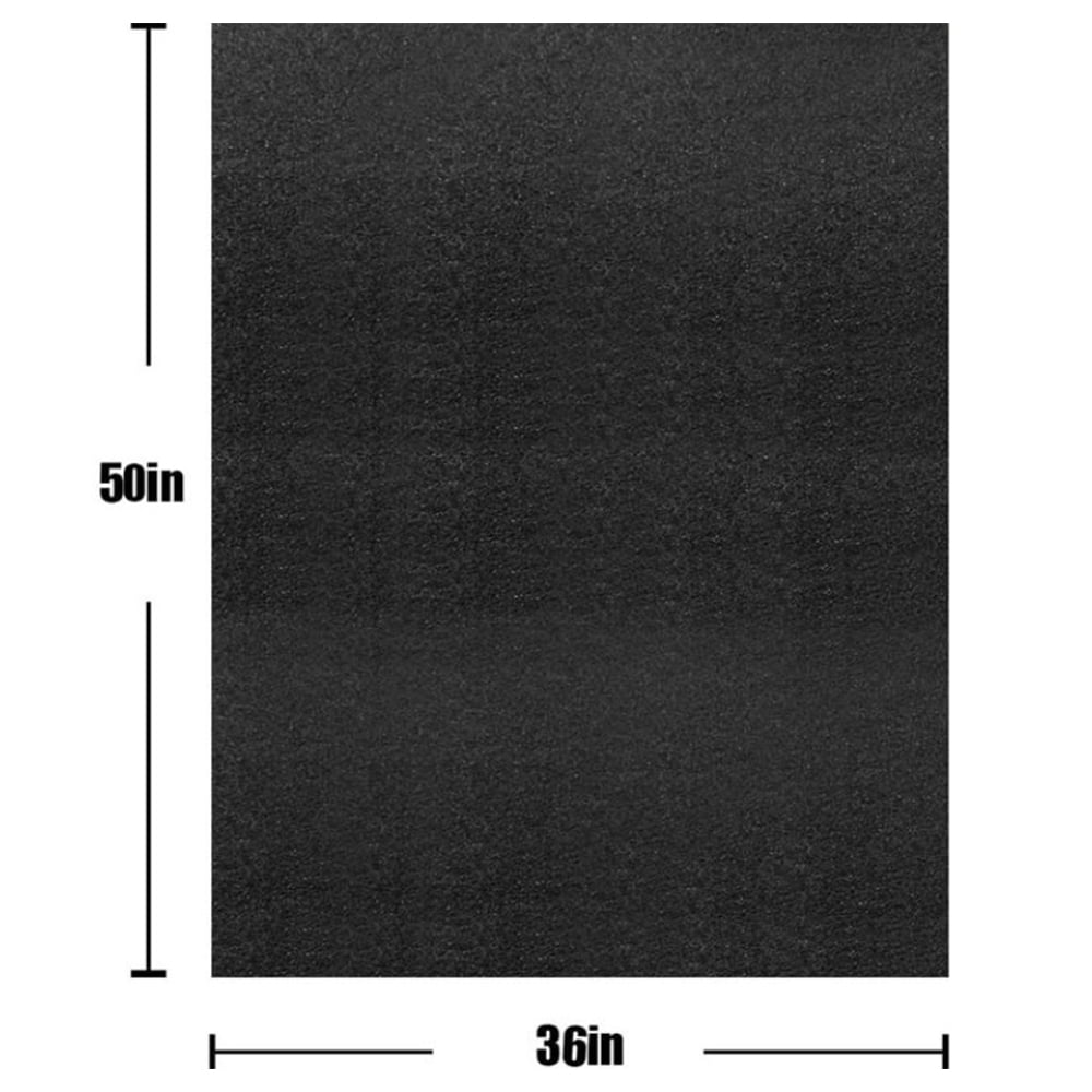 Under Grill Mat, 50 x 36 inch Reusable BBQ Floor Mats, Deck Patio Protector Mat, Indoor Fireplace Mats Fire Pit Mats, Fire and Oil Resistant, Easy to Clean, Black