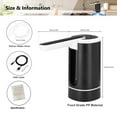Uncahome Water Pump for 5 Gallon Bottle, Rechargeable Portable Electric Water Bottle Dispenser, Foldable Automatic Water Jug Pump for for Home, Office & Camping (Black)