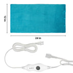 12" x 24" Heating Pad for Back Neck and Shoulder with Washable Removable Soft Cover,3 Heat Settings,Auto Shut off,Blue