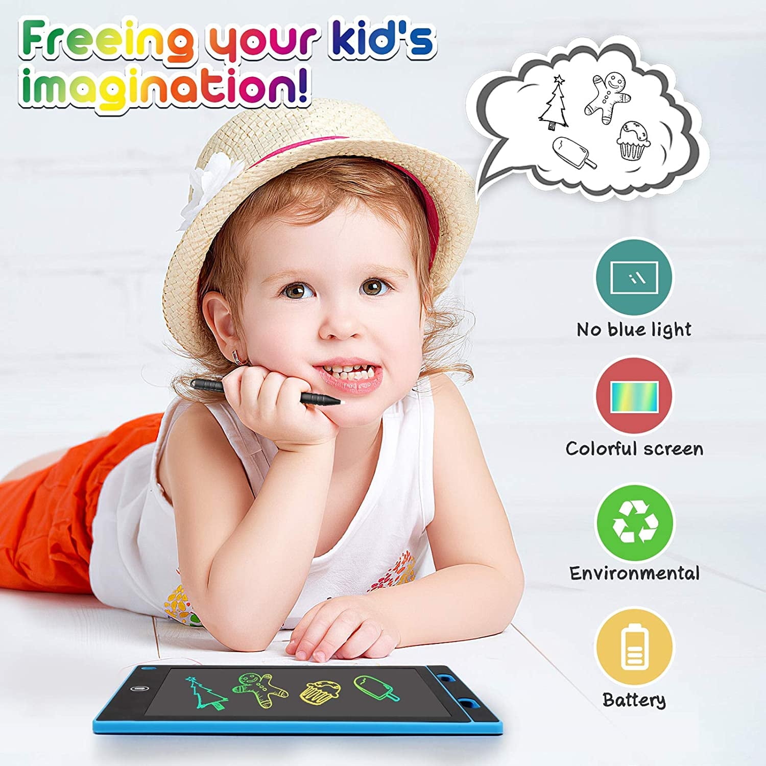 2 Pack LCD Writing Tablet for Kids 10 inch,Doodle Board, Electronic Drawing Tablet Drawing Pads, Preschool Toys for Baby Girl Boy GiftsEducational Birthday Gift for 3-8 Years Old Kids