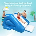 Uncahome Inflatable Water Slide for Pool,Inflatable Pool Slide with Built in Sprayers and Weighted Base for Stability, 9.5x4.5x3.6’’ Blow Up Waterslide for Kids & Adults,Ages 6 & Up,Blue