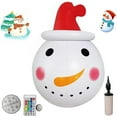 Silensys 3FT Christmas Inflatable Snowman Foldable Outdoor Decoration with Rotating LED Lights for Home Lawn Courtyard Christmas Decorations