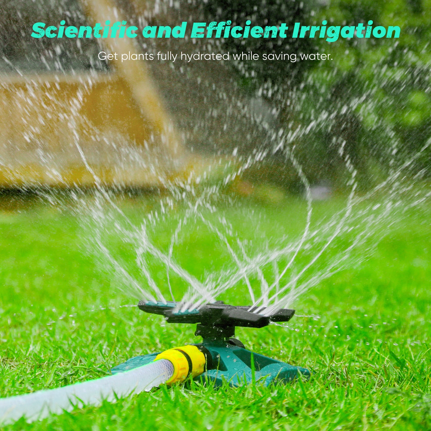 Mighty Rock Sprinklers for Yard, Large Coverage Area, 5 Arms, 20 Nozzles, Household Automatic Irrigation System for Plants